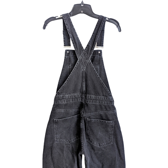 ASOS DESIGN Denim '90's' Straight Leg Washed Black Jumpsuit Overalls Size 4 - Picture 7 of 10